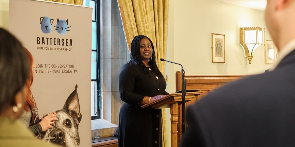 Marsha de Cordova MP addressing attendees at a Battersea event in Parliament